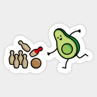 Funny avocado Skittles cartoon Skittle player gift Sticker